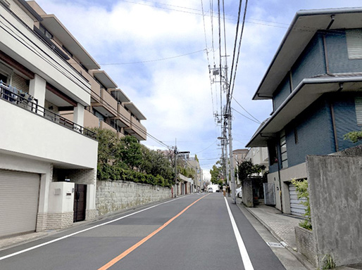 自由が丘の閑静な住宅地