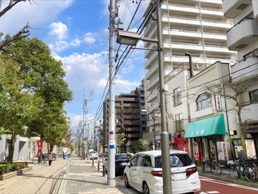 清澄白河は道幅が広く、見通しの良い道路環境になっています。