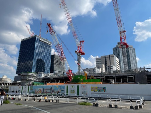 再開発工事中の中野駅周辺