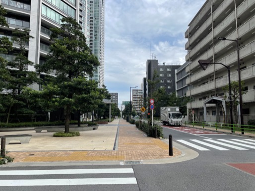 整備された勝どきの周辺道路